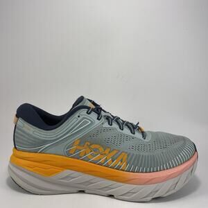Hoka One One Bondi 7 Running Shoes Women Size 10 Blue Aquarelle Sneakers